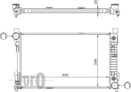 ABAKUS 054-017-0011 - Радиатор, охлаждение двигателя autospares.lv