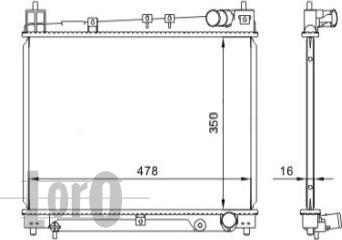 ABAKUS 051-017-0002-B - Радиатор, охлаждение двигателя autospares.lv