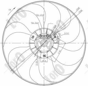 ABAKUS 053-014-0021 - Вентилятор, охлаждение двигателя autospares.lv