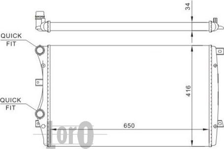 ABAKUS 053-017-0019 - Радиатор, охлаждение двигателя autospares.lv