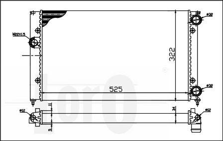 ABAKUS 053-017-0010 - Радиатор, охлаждение двигателя autospares.lv