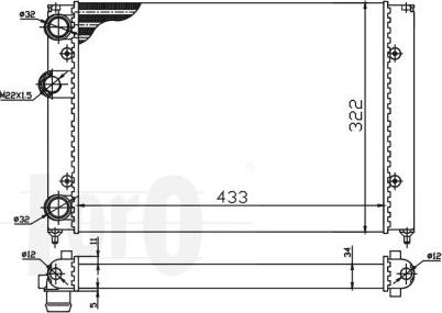 ABAKUS 053-017-0035 - Радиатор, охлаждение двигателя autospares.lv