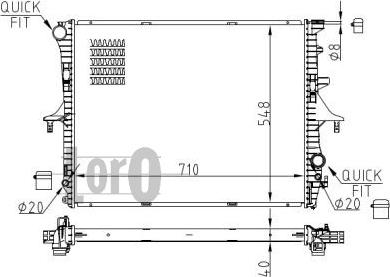 ABAKUS 053-017-0071-B - Радиатор, охлаждение двигателя autospares.lv