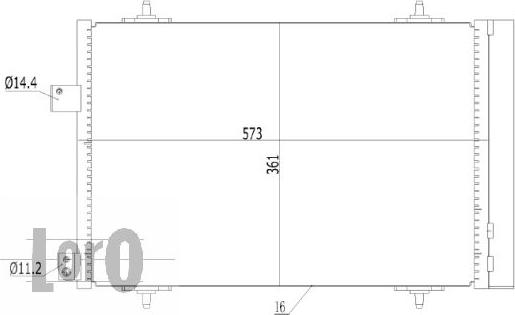 ABAKUS 009-016-0003 - Конденсатор кондиционера autospares.lv