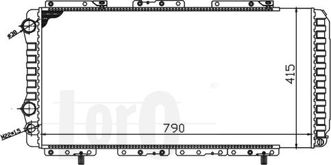 ABAKUS 009-017-0006 - Радиатор, охлаждение двигателя autospares.lv