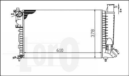 ABAKUS 009-017-0019 - Радиатор, охлаждение двигателя autospares.lv