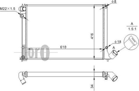 ABAKUS 009-017-0018 - Радиатор, охлаждение двигателя autospares.lv