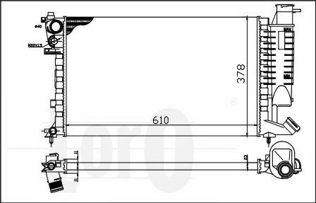 ABAKUS 009-017-0017 - Радиатор, охлаждение двигателя autospares.lv