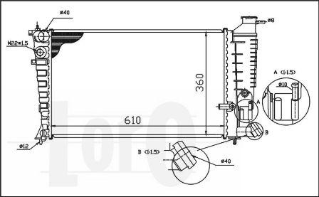 ABAKUS 009-017-0031 - Радиатор, охлаждение двигателя autospares.lv