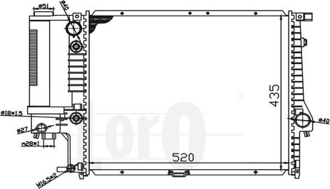 ABAKUS 004-017-0019 - Радиатор, охлаждение двигателя autospares.lv