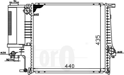 ABAKUS 004-017-0016-X - Радиатор, охлаждение двигателя autospares.lv