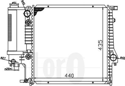 ABAKUS 004-017-0013 - Радиатор, охлаждение двигателя autospares.lv