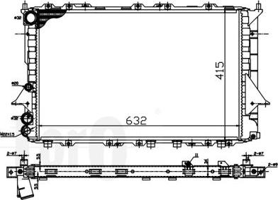 ABAKUS 003-017-0004 - Радиатор, охлаждение двигателя autospares.lv