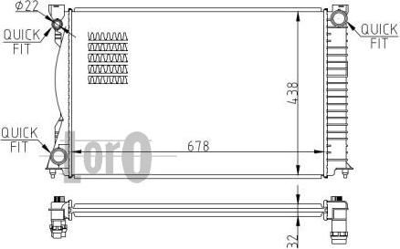 ABAKUS 003-017-0036-B - Радиатор, охлаждение двигателя autospares.lv