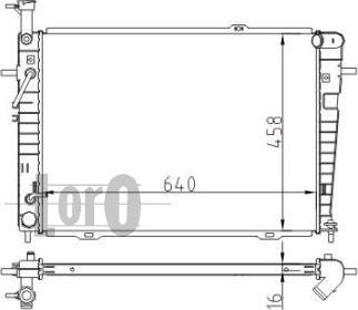 ABAKUS 019-017-0014-B - Радиатор, охлаждение двигателя autospares.lv