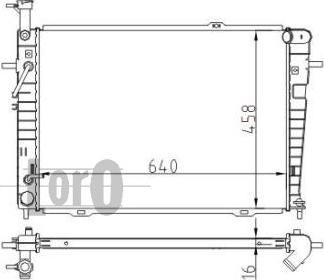 ABAKUS 019-017-0014 - Радиатор, охлаждение двигателя autospares.lv