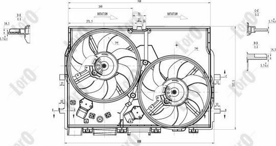 ABAKUS 016-014-0014 - Вентилятор, охлаждение двигателя autospares.lv