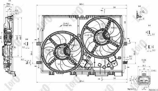 ABAKUS 016-014-0014 - Вентилятор, охлаждение двигателя autospares.lv