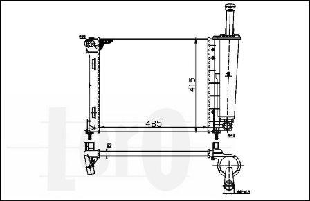 ABAKUS 016-017-0054 - Радиатор, охлаждение двигателя autospares.lv