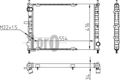 ABAKUS 016-017-0064 - Радиатор, охлаждение двигателя autospares.lv