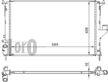 ABAKUS 010-017-0001 - Радиатор, охлаждение двигателя autospares.lv