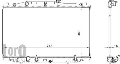 ABAKUS 018-017-0007 - Радиатор, охлаждение двигателя autospares.lv