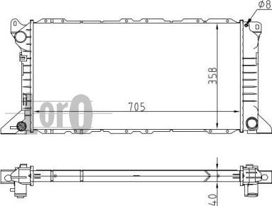 ABAKUS 017-017-0034 - Радиатор, охлаждение двигателя autospares.lv