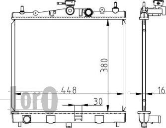 ABAKUS 035-017-0013 - Радиатор, охлаждение двигателя autospares.lv