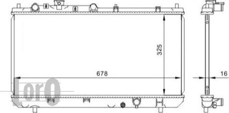 ABAKUS 030-017-0006 - Радиатор, охлаждение двигателя autospares.lv