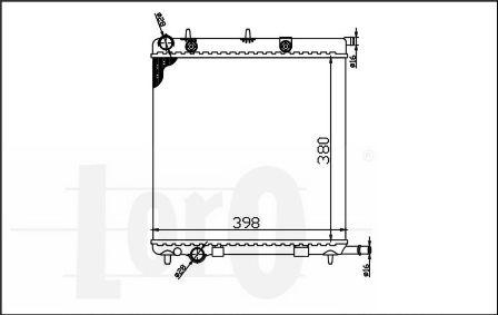 ABAKUS 038-017-0006 - Радиатор, охлаждение двигателя autospares.lv