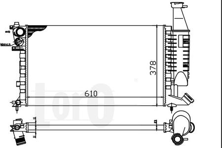 ABAKUS 038-017-0026 - Радиатор, охлаждение двигателя autospares.lv