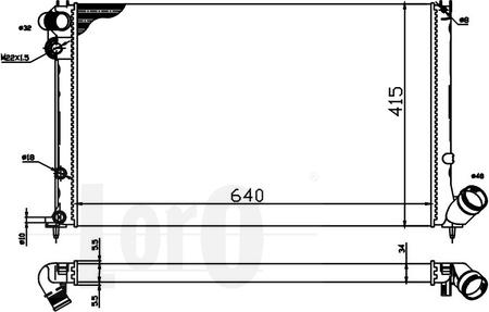 ABAKUS 038-017-0022 - Радиатор, охлаждение двигателя autospares.lv