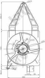 ABAKUS 037-014-0023 - Вентилятор, охлаждение двигателя autospares.lv