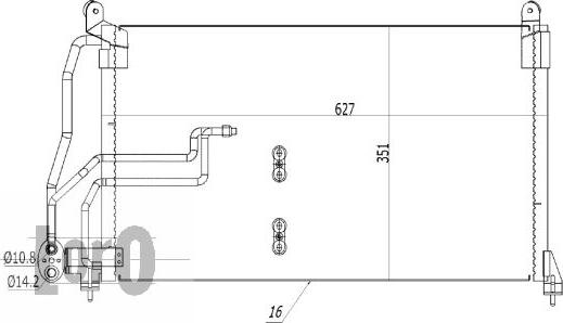 ABAKUS 037-016-0043 - Конденсатор кондиционера autospares.lv