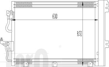 ABAKUS 037-016-0023 - Конденсатор кондиционера autospares.lv