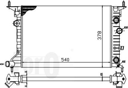 ABAKUS 037-017-0043 - Радиатор, охлаждение двигателя autospares.lv