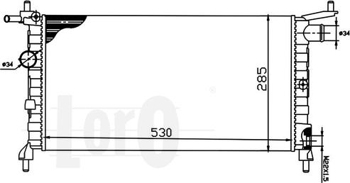 ABAKUS 037-017-0008 - Радиатор, охлаждение двигателя autospares.lv