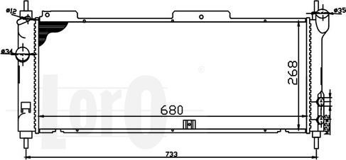 ABAKUS 037-017-0011 - Радиатор, охлаждение двигателя autospares.lv