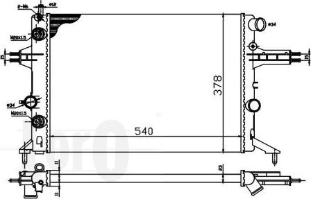 ABAKUS 037-017-0018 - Радиатор, охлаждение двигателя autospares.lv