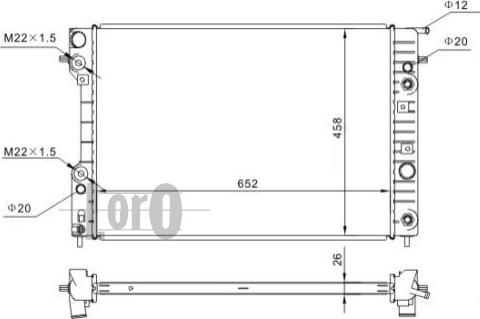 ABAKUS 037-017-0084 - Радиатор, охлаждение двигателя autospares.lv