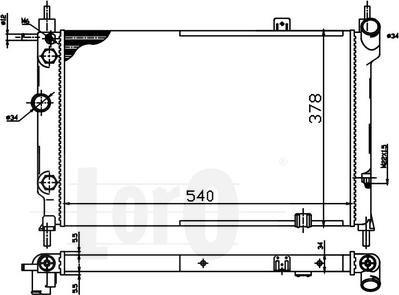 ABAKUS 037-017-0039 - Радиатор, охлаждение двигателя autospares.lv