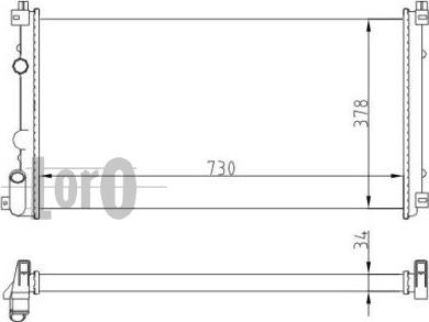 ABAKUS 037-017-0070 - Радиатор, охлаждение двигателя autospares.lv