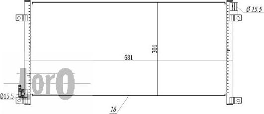 ABAKUS 022-016-0006 - Конденсатор кондиционера autospares.lv