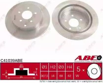 ABE C41039ABE - Тормозной диск autospares.lv