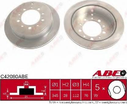 ABE C42080ABE - Тормозной диск autospares.lv