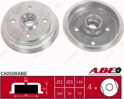 ABE C60508ABE - Тормозной барабан autospares.lv