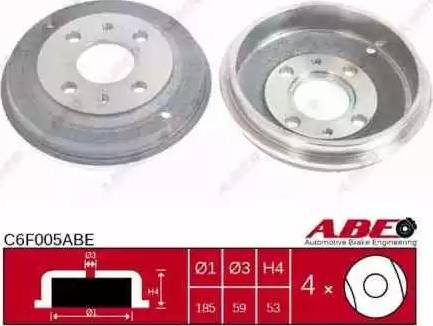 ABE C6F005ABE - Тормозной барабан autospares.lv