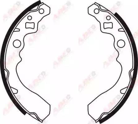 ABE C06008ABE - Комплект тормозных колодок, барабанные autospares.lv