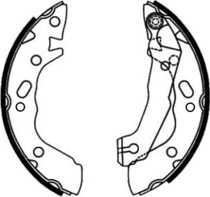 ABE C00501ABE - Комплект тормозных колодок, барабанные autospares.lv