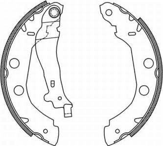 ABE C01002ABE - Комплект тормозных колодок, барабанные autospares.lv